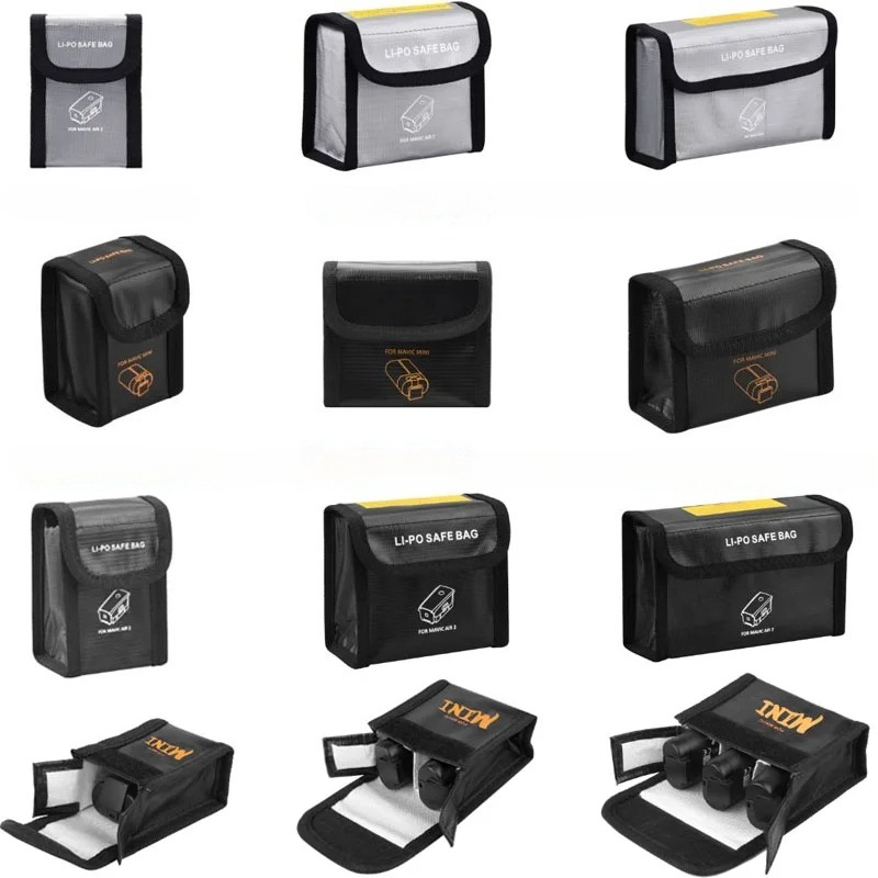 حقيبة أمان محمولة لبطارية Lipo - مراجعة Drone Battery Bag وسعره