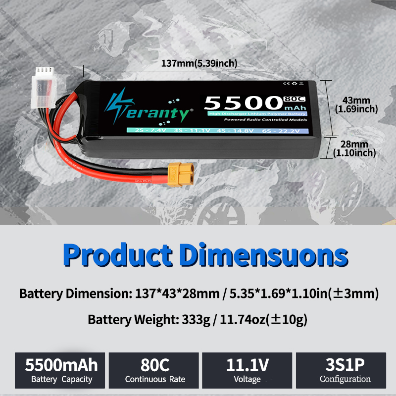 1/2 قطعة بطارية ليثيوم بوليمر  - مراجعة Drone Battery 3S وسعره